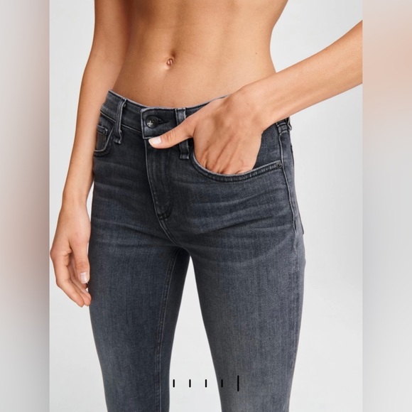 RAG & BONE Cate Mid-Rise Ankle Skinny with Side Zipper in “Abbey Road” - Picture 5 of 14